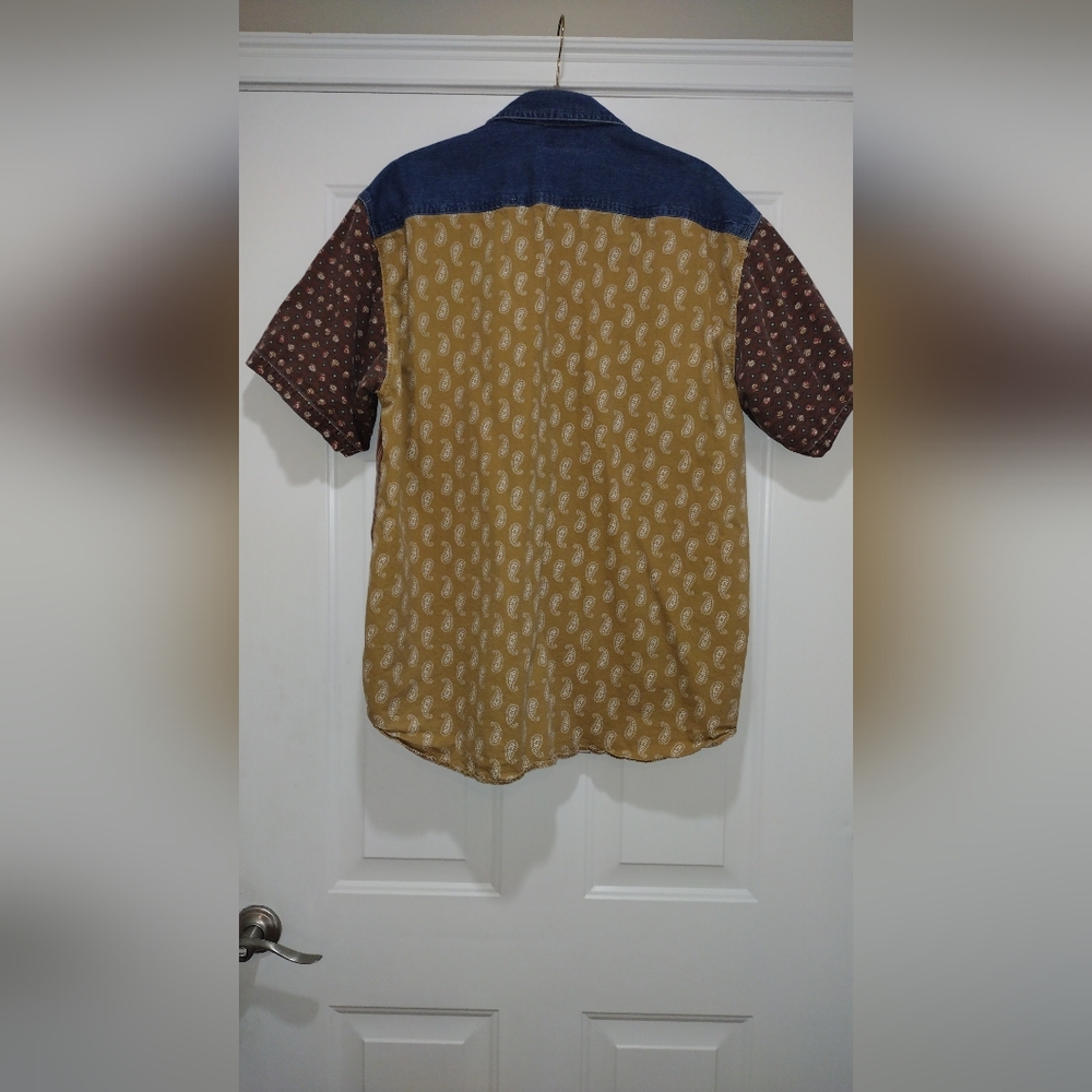 Guess Vintage Multiple Pattern Button Down Shirt … - image 4